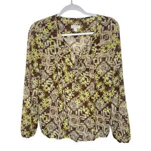 Charming Charlie Womens Top Size S Long Sleeve Semi Sheer Pullover Causal Wear